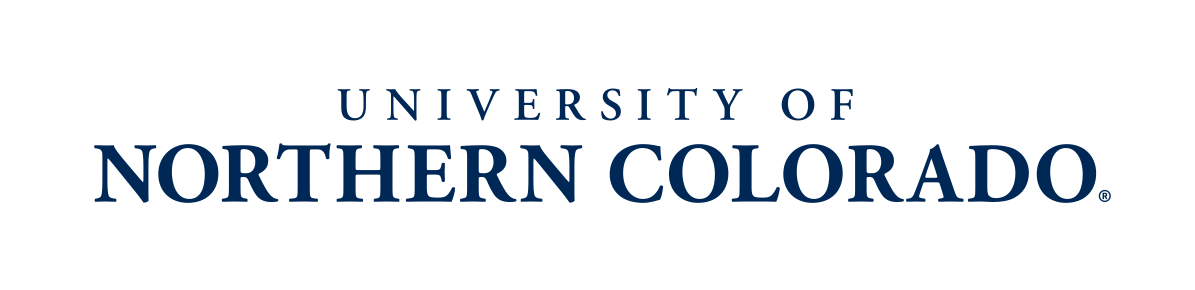 University of Northern Colorado wordmark, serif variant, cell 26