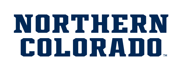 Northern Colorado wordmark, blue variant, cell 15