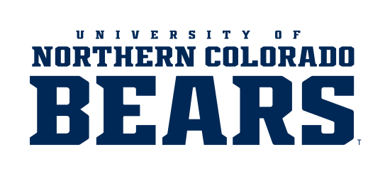 University of Northern Colorado Bears wordmark, blue variant, cell 19