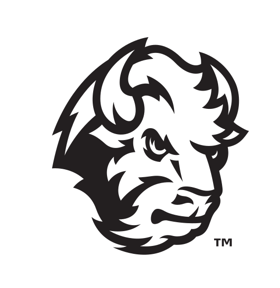bison head, black on white variant, cell 14