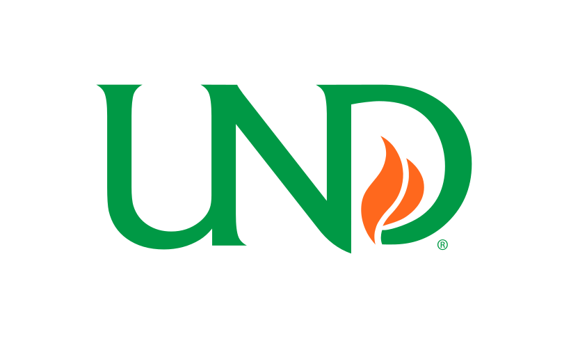 UND lettermark with flame, full color variant, cell 9