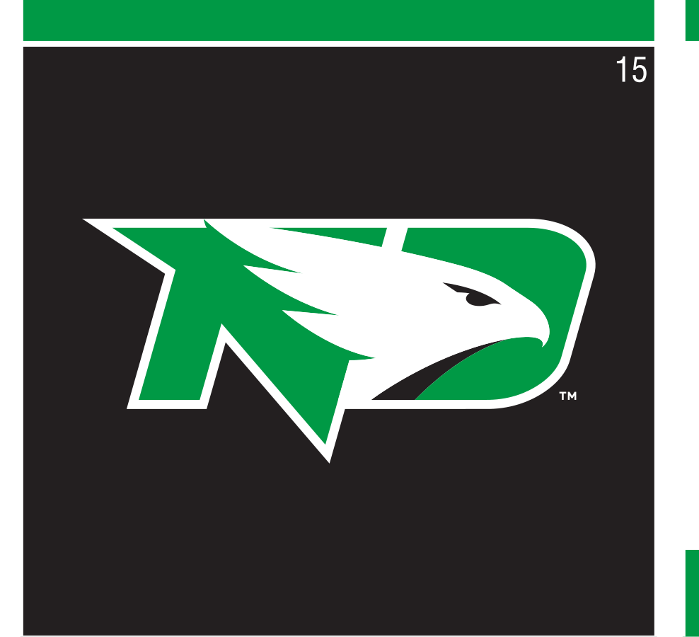 Hawk Head logo, full color on black variant, cell 15