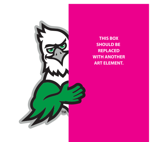 mascot mark for content, head peeking color variant, cell 115