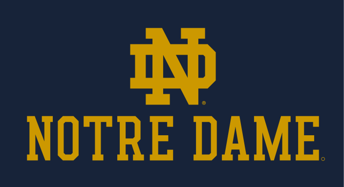 ND Monogram Lock-Up, Irish Gold on Irish Blue variant