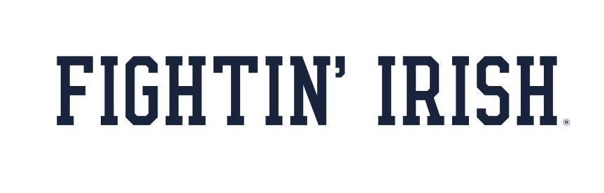 FIGHTIN' IRISH wordmark, navy variant