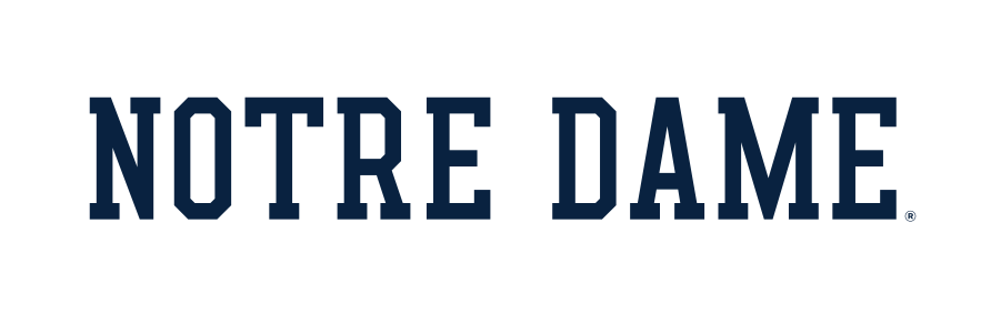 Notre Dame wordmark, blue variant