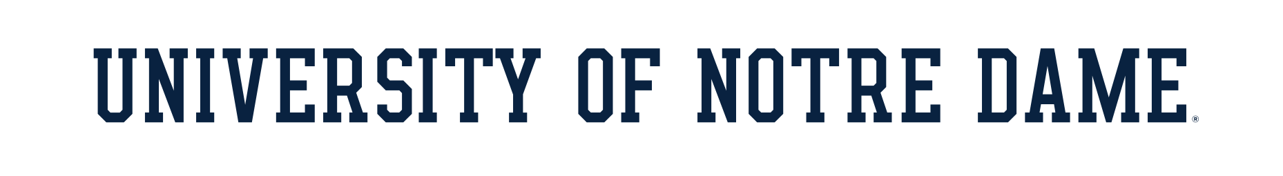 University of Notre Dame wordmark, blue variant