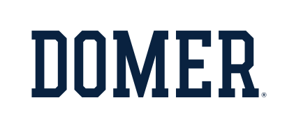 Domer wordmark, blue variant