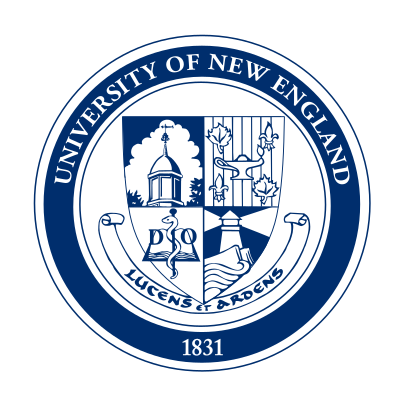 University of New England seal, blue variant, cell 135