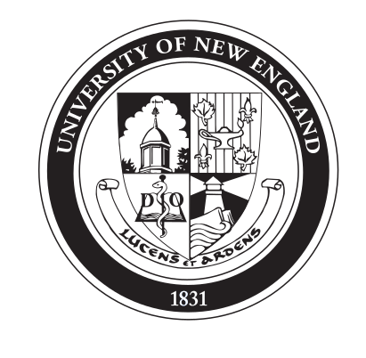University of New England seal, black variant, cell 136