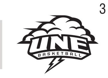 UNE Basketball logo, black on white, Option 1 variant, cell 31