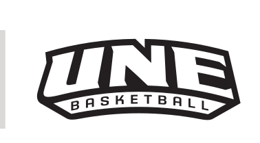 UNE Basketball logo, black on white, Option 2 variant, cell 73