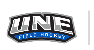 UNE Field Hockey logo, color on white, Option 2 variant, cell 78