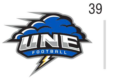 UNE Football logo, color on white, Option 1 variant, cell 39