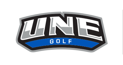 UNE Golf logo, color on white, Option 2 variant, cell 84
