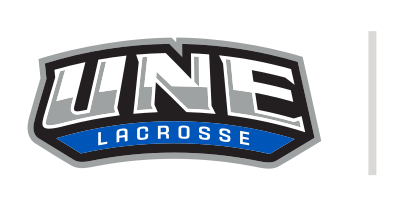 UNE Lacrosse logo, color on white, Option 2 variant, cell 90
