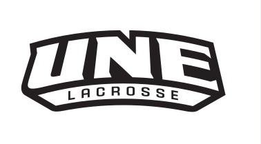 UNE Lacrosse logo, black on white, Option 2 variant, cell 91