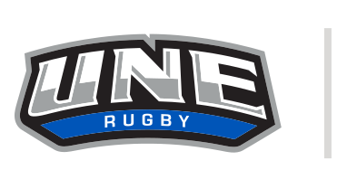 UNE Rugby logo, color on white, Option 2 variant, cell 93