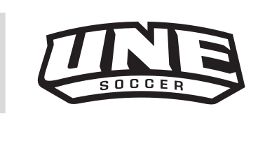 UNE Soccer logo, black on white, Option 2 variant, cell 97