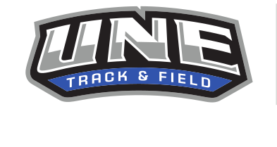 UNE Track & Field logo, color on white, Option 2 variant, cell 108