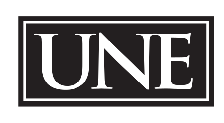UNE lettermark, black variant, cell 126
