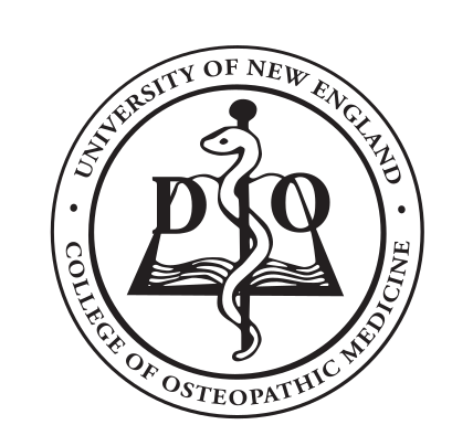 College of Osteopathic Medicine seal, circular, black variant, cell 141