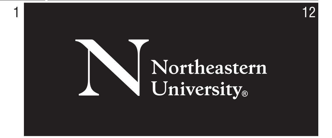 University Logotype, white on black variant, cell 12