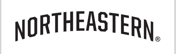 NORTHEASTERN wordmark, black variant, cell 55