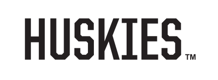 HUSKIES wordmark, black variant, cell 56