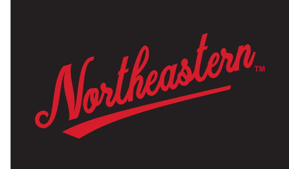 Northeastern script wordmark, red variant, cell 67