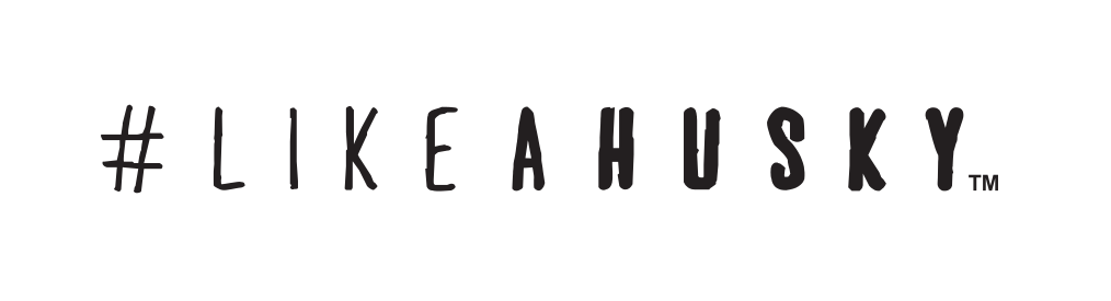 #LIKEAHUSKY wordmark, Mari-David, black variant, cell 76