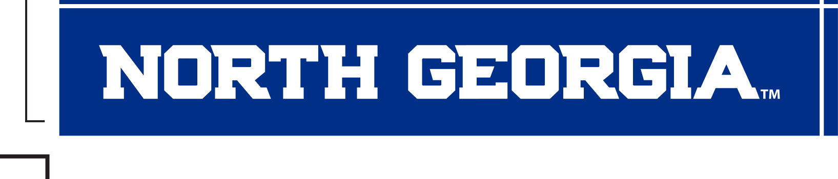 NORTH GEORGIA wordmark, white on blue variant, cell 13