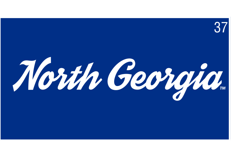 North Georgia script, white on blue variant, cell 37