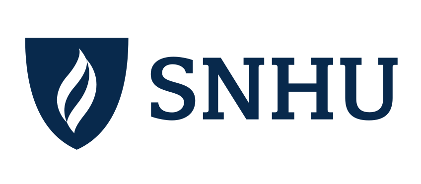 SNHU logo, abbreviated, monochrome blue variant, cell 7
