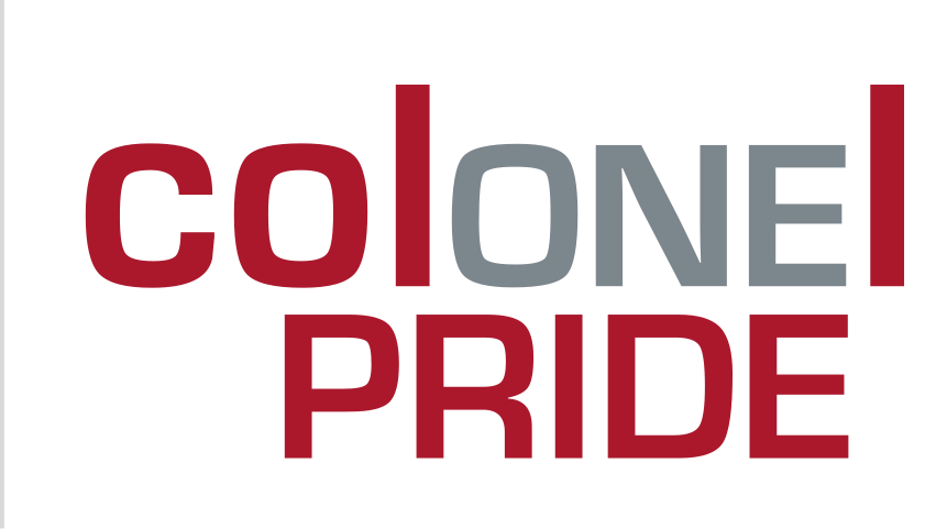 Colonel Pride wordmark, full color variant, cell 3