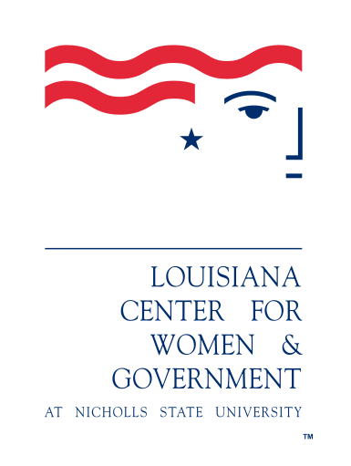 Louisiana Center for Women & Government logo, color variant, cell 27