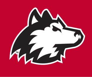 husky head, 1-color white on red variant, cell 16