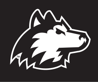 husky head, 1-color white on black variant, cell 16