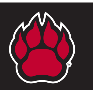 paw print, 2-color on black variant, cell 25