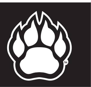 paw print, 1-color white on black variant, cell 26