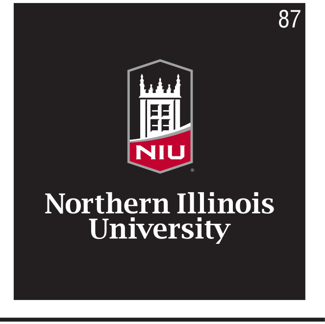 NIU vertical lockup, color on black variant, cell 87