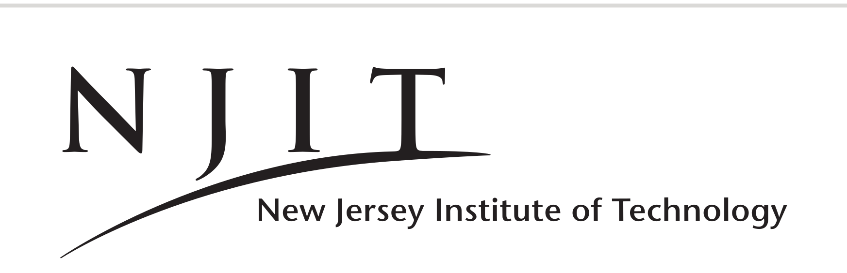 NJIT wordmark with swoosh and full name below, black variant, cell 5