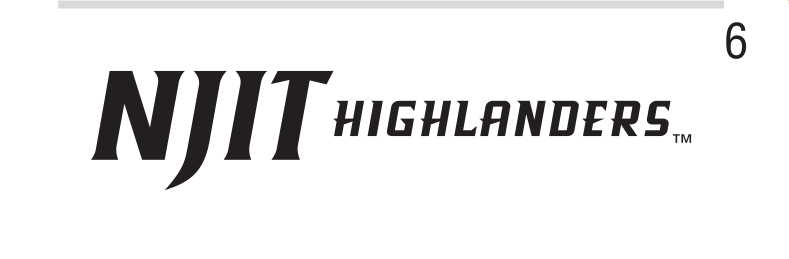 NJIT Highlanders wordmark, black on white variant, cell 68