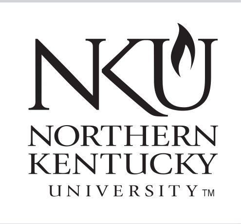 NKU Institutional Mark, stacked, black variant, cell 13