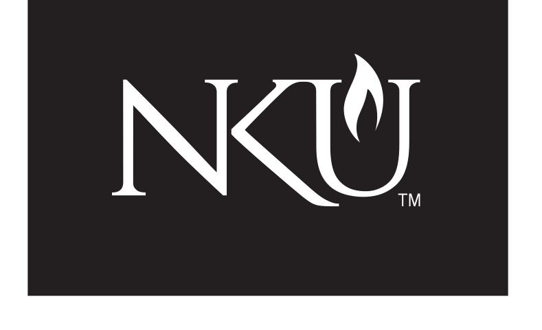 NKU Flame Mark, white on black variant, cell 18