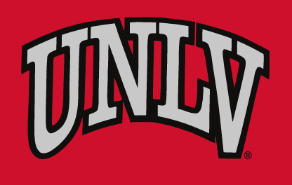 UNLV arched wordmark, gray with black outline variant, cell 12