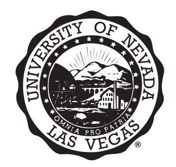University of Nevada Las Vegas seal, black and white variant, cell 28