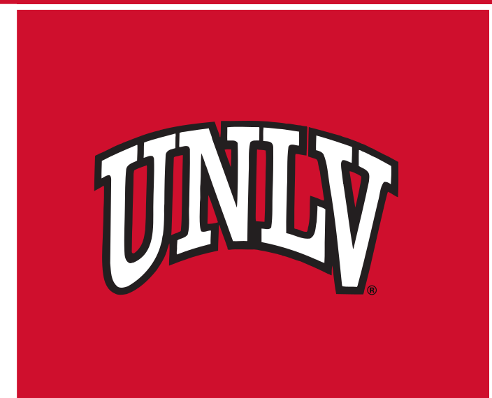 Arched UNLV, white/black on red variant, cell 2