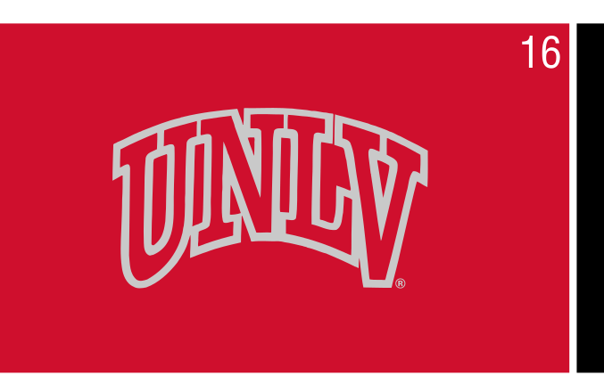 Arched UNLV, red outline on red variant, cell 16