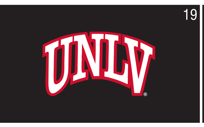 Arched UNLV, red/black on black variant, cell 19